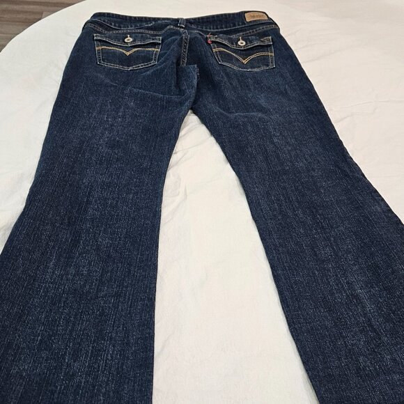 Classic Levi's 526 Slender Boot Cut Denim Jeans Women's 10M Dark Wash - Picture 10 of 14